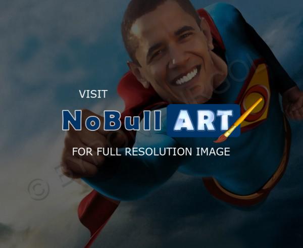 Digital - Obama Superman Print - Photoshop