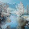 Quaiet Ice - Oil On Canvas Paintings - By Sorin Apostolescu, Realism Painting Artist