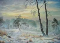 Winter - Winter Storm - Oil On Canvas