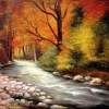 Autumn In Forest - Oil On Canvas Paintings - By Sorin Apostolescu, Realism Painting Artist