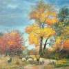 With Sheep On Pasture - Oil On Canvas Paintings - By Sorin Apostolescu, Impressionism Painting Artist