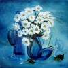 Daisies - Oil On Canvas Paintings - By Sorin Apostolescu, Realism Painting Artist