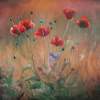 Poppies - Oil On Canvas Paintings - By Sorin Apostolescu, Impressionism Painting Artist
