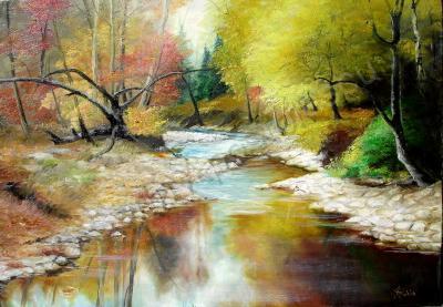 Autumn - Autumn In Forest - Oil On Canvas