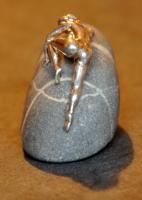 Creep-2 - Silver Figurine Sculptures - By John Biro, Sculpture Sculpture Artist