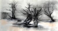 M - Charcoal Drawings - By John Biro, Drawing Drawing Artist