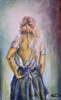 Open Woman - Oil On Canvas Paintings - By John Biro, Painting Painting Artist