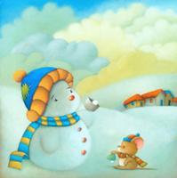 Illustration - Winter Friends - Acryllic