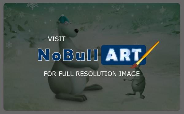 Illustration - Pooler The Polar Bear - Digital Art