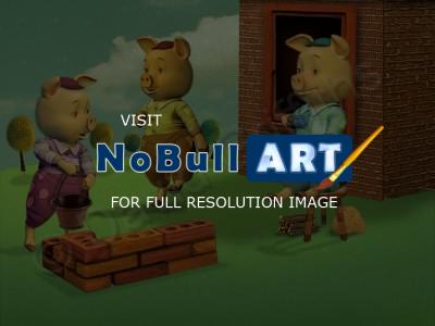 Illustration - 3 Little Pigs - Digital Art