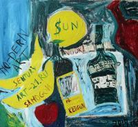 Art-21 - Still Life With Bottle - Oil On  Canvas
