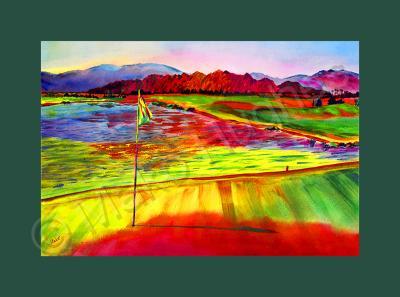 Golf Courses - Heritage Palms No4 - Watercolor