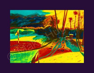 Golf Courses - The Palms Driving Range - Watercolor