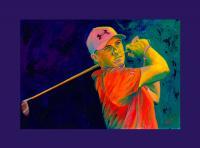 Jordan Spieth - Watercolor Paintings - By Mako Hughes, Unique Usage Of Pure Colors Painting Artist