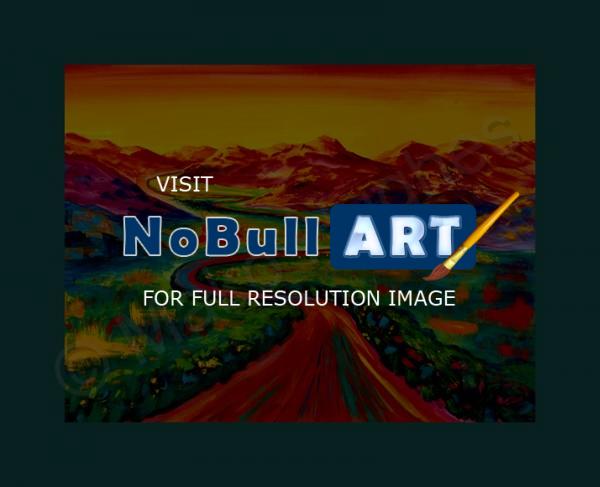 Landscapes - Road Home I - Watercolor