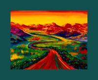 Landscapes - Road Home I - Watercolor