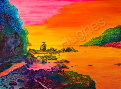 Landscapes - Shimoda Sunset - Watercolor