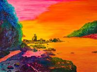 Landscapes - Shimoda Sunset - Watercolor