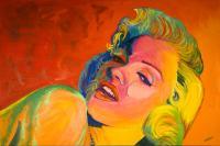 Marilyn Monroe II - Watercolor Paintings - By Mako Hughes, Unique Usage Of Pure Colors Painting Artist