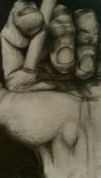 Fiend - Pencilcharcoal Pencil Drawings - By Dixie Warren, Graphite Drawing Artist