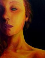 Self Portrait - Acrylic Paintings - By Dixie Warren, Academic Painting Artist