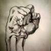 Fist - Graphite Drawings - By Tashila Hood, Sketches Drawing Artist