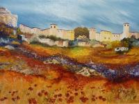 Andalucian Village - Oil Paintings - By Aluitios Vanbear, Impressionist Painting Artist