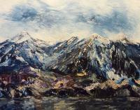 Gallery 1  Landscapes - Dinorwig Slate Quarry Llanberis In Winter - Oil