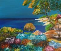 Paradise 2 - Oil Paintings - By Aluitios Vanbear, Impressionist Painting Artist