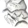 Sleeping Spouse - Charcoal Drawings - By Martin Payne, Black And White Drawing Artist