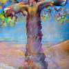 The Earth Christ - Oil Pastel Paintings - By Alberto Thirion, Original Painting Artist
