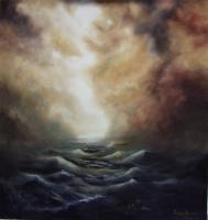 Stormy Seas - Oil Paintings - By Teresa Galuppo, Oil On Canvas Painting Artist