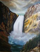 Waterfall - Acrylic Paintings - By Teresa Galuppo, Acrylic On Canvas Painting Artist