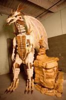 Grogarion Gerth Halftonage - Wood Woodwork - By Thomas Thomas, Figuertive Woodwork Artist