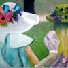 Girls At Easter - Canvasoil Paintings - By Jill Timmons, Impressionism Painting Artist