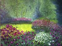 Gardenscape - Canvas Paintings - By Jill Timmons, Impressionism Painting Artist