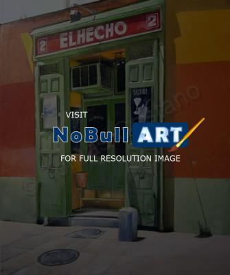 Old Taverns - El Hecho Pub - Oil On Canvas