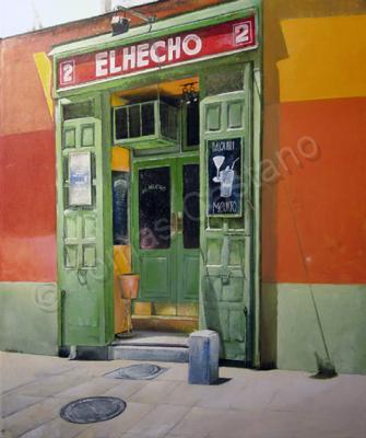 Old Taverns - El Hecho Pub - Oil On Canvas