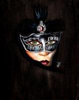 Mask - Acrylic Paintings - By Viny Mathew, Figurative Painting Artist