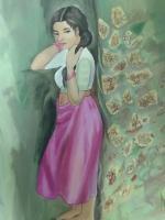 Painting - Paint  Brush Paintings - By Simran Kaur P, Brush On Paper Painting Artist