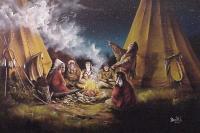 Native American - Story Teller - Oil On Canvas
