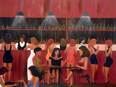 Alec Yates Gallery - Ladies Night - Oils On Canvas