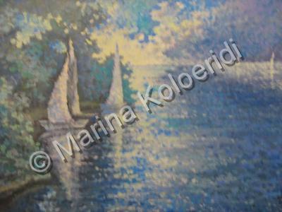 Marina Koloeridi - Morning Lake - Oil