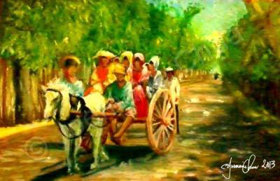 2013 Collection - Barrio Transportation - Oil Pastel