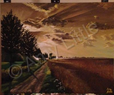 Realism Landscape - Sunset - Acrylic