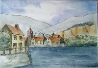 Staithes - Pen And Wash Paintings - By Brian Goodacre, Line Drawing Painting Artist