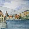 Staithes - Pen And Wash Paintings - By Brian Goodacre, Line Drawing Painting Artist