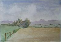 Open Field - Watercolour Paintings - By Brian Goodacre, Impressionist Painting Artist