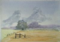 Field - Watercolour Paintings - By Brian Goodacre, Impressionist Painting Artist