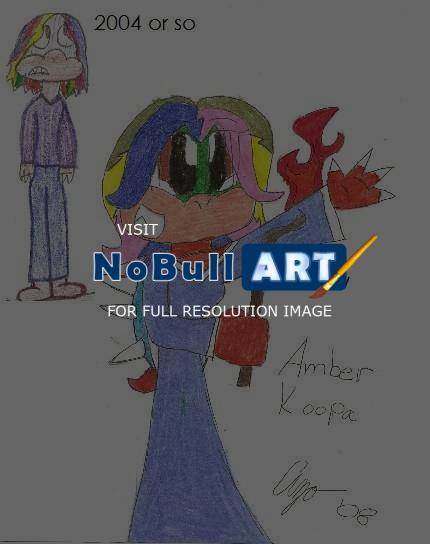 Fanart - Amber Koopa - My Character - Pencil Colored Pencils
